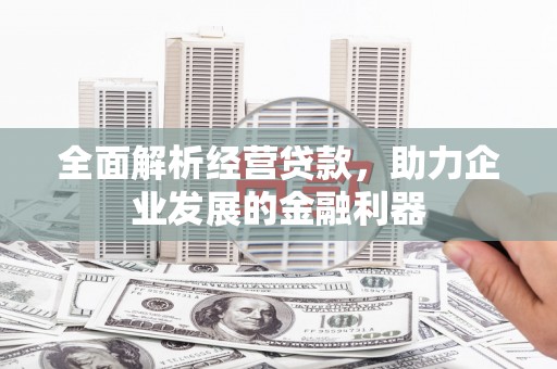 线西全面解析经营贷款，助力企业发展的金融利器