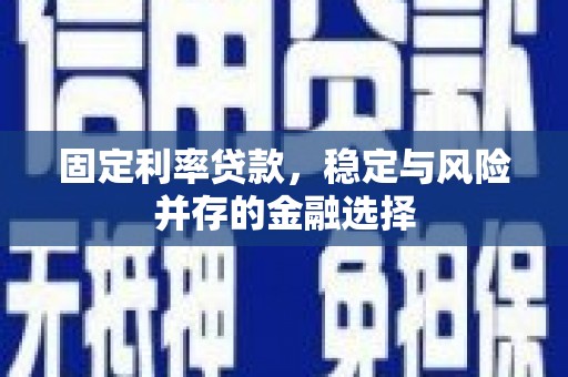 线西固定利率贷款，稳定与风险并存的金融选择