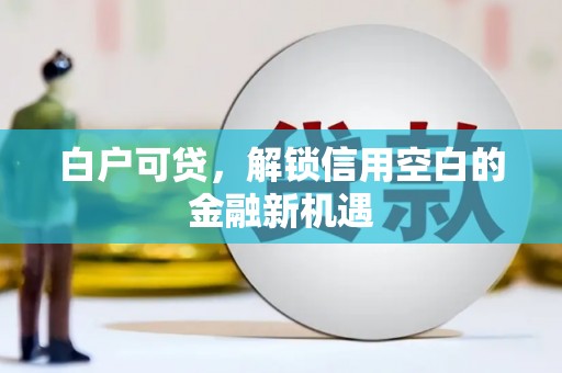 线西白户可贷，解锁信用空白的金融新机遇