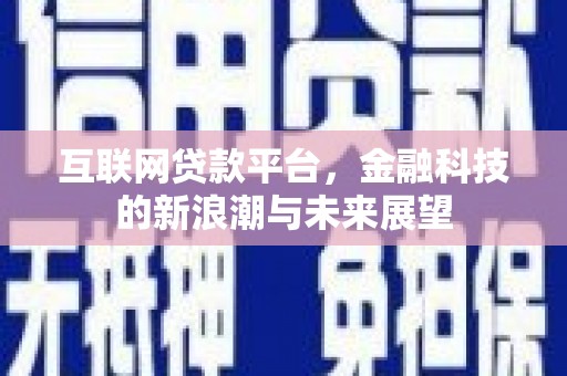 线西互联网贷款平台，金融科技的新浪潮与未来展望