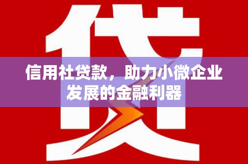 线西信用社贷款，助力小微企业发展的金融利器