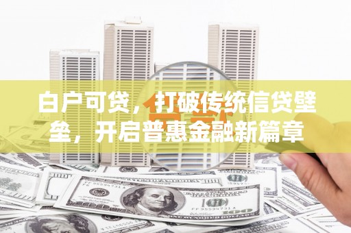 线西白户可贷，打破传统信贷壁垒，开启普惠金融新篇章